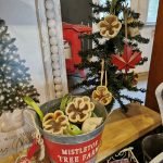 Butter tart Christmas Ornaments at Strom's Farm Bakery in Guelph