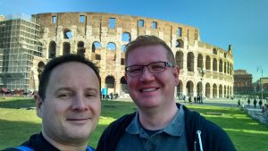 Roguetrippers visit the Colosseum in Rome, Italy on excursion from the Norwegian Cruise line