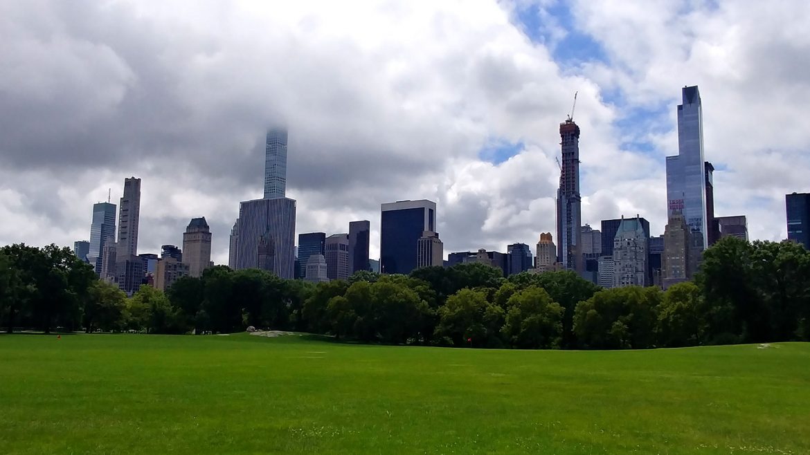 The skyline of New York city viewed from Central Park during Roguetrippers visit to NYC during August 2018.