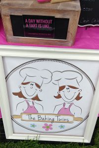The Baking Twins booth at the Great Canadian Butter Tart Festival in Paris Ontario.
