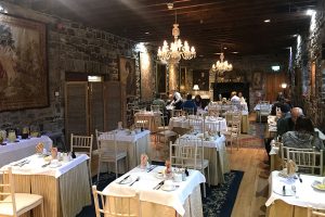 The dining room at Ballyseede castle was a beautiful eating experience that roguetrippers enjoyed.