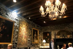 Gorgeous dining room inside Ballyseede castle.