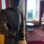 A Knight's suit of armour on display in Ballyseede Castle.
