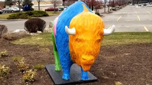 The Iconic Buffalo statues that can be found around the city.