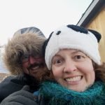 Stacy and Jason of Roguetrippers took a ride on a toboggan during Carnaval de Quebec
