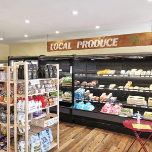Kristi's Market & Kitchen stocka a variety of Pantry items and fresh baked goods.