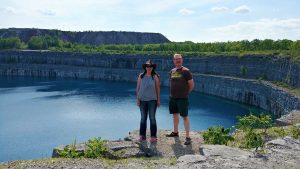 Heather Parsons and Nick Kulnies -roguetrippers visit Marmora Mine Lake