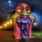 The Creepy clown entrance to the Snyder's Fear Farm