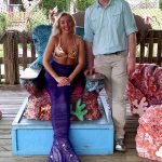 Nick Kulnies meets a mermaid at the Weeki Wachee Mermaids show