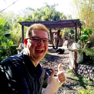 Nick Kulnies and a Tapir - his favourite animal at Zoo Tampa