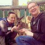 Greg Bellefontaine & Nick Kulnies feeding the animals at Busch Gardens Tampa