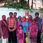 Nicholas Kulnies enjoys HOLI festival in Mumbai with some of the locals.