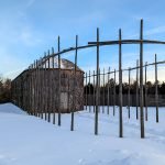 An Iroquois Village longhouses are just one of the attractions you may see during a winter hike