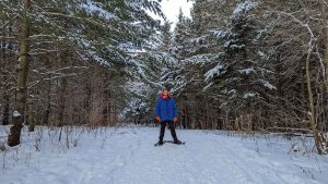 Nick Kulnies out for a winter hike and snowshoe adventures