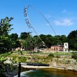 Port Hope Fishing sculpture along the Ganaraska River in Northumberland County
