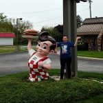 Greg Bellefontaine visits BIG BOY while wearing his Bob's Big Boy T-shirt
