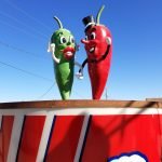 Giant Chili peppers in Hatch New Mexico -the pepper capital of the USA