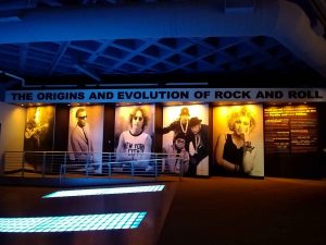 The history of Rock and Roll greets you when you enter the Rock Hall in Cleveland Ohio