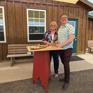 Roguetrippers enjoy the Maple Charcuterie board at white meadows Farms