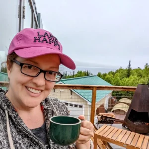 Enjoying the breathtaking views of Cape Breton Island at Sallys Brook Wilderness Cabins