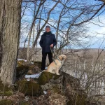 Nick Kulnies and Mizzy Hiking 